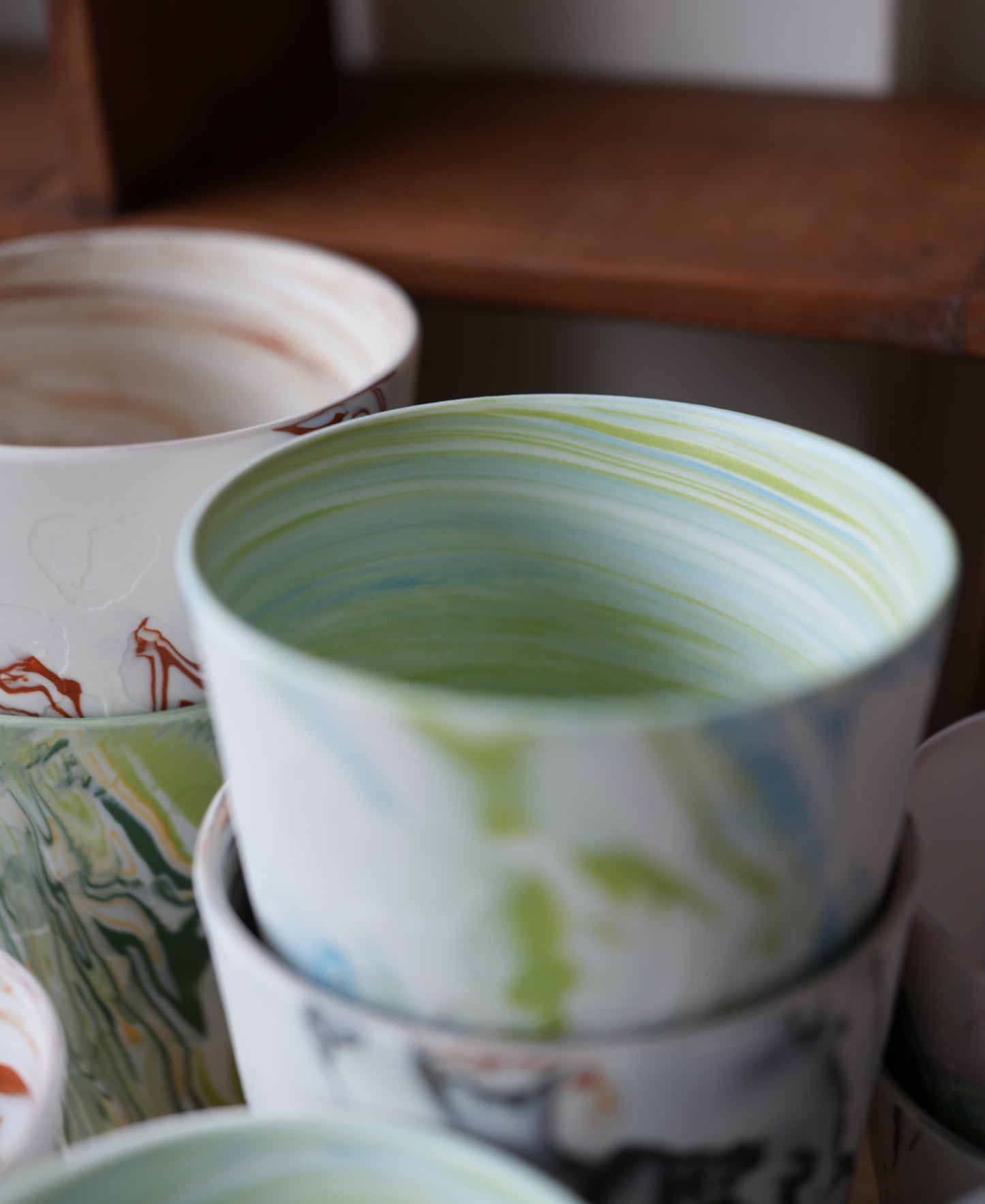 Vaso de cerámica Stone Flow bajo