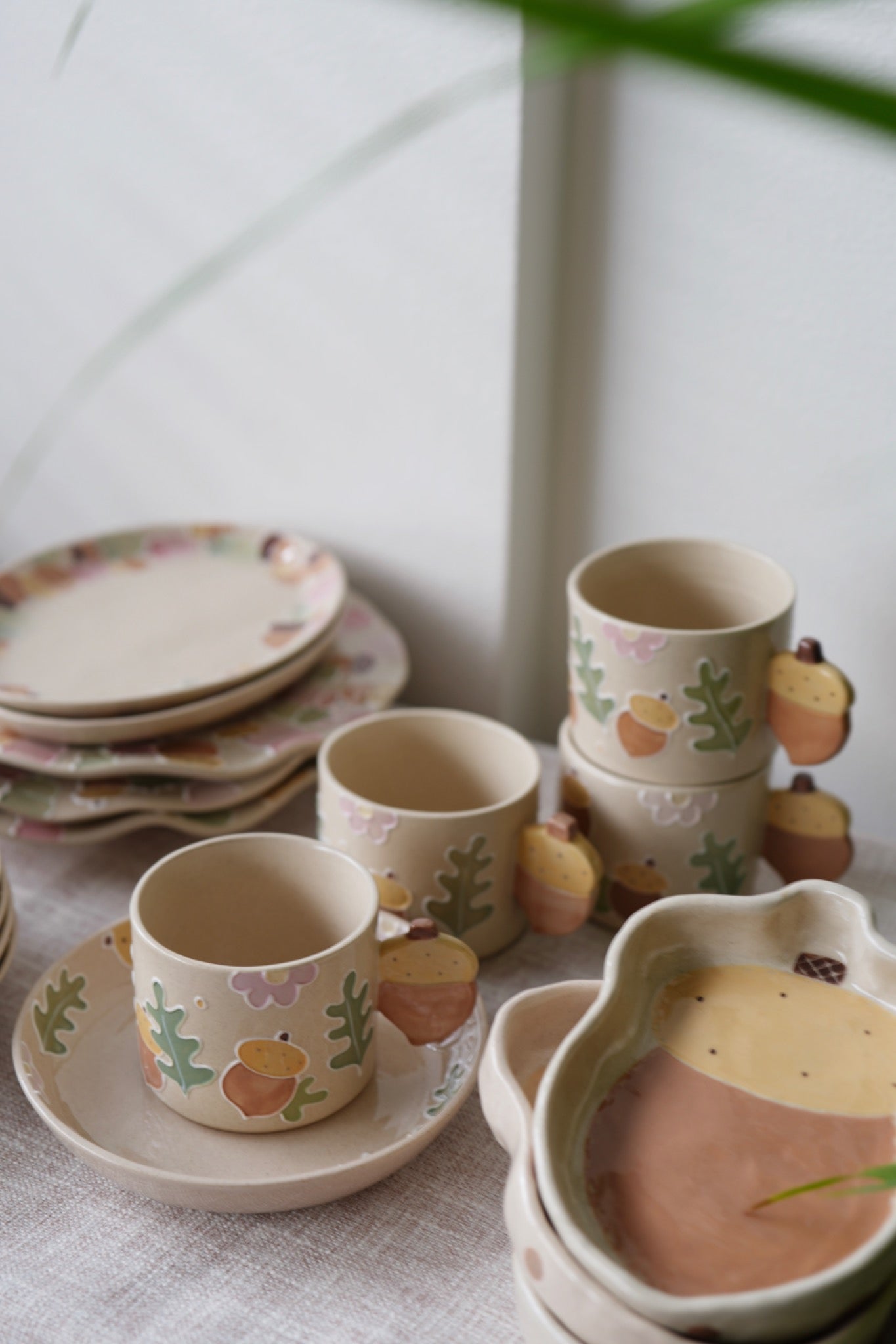 Mug à anse en forme de gland