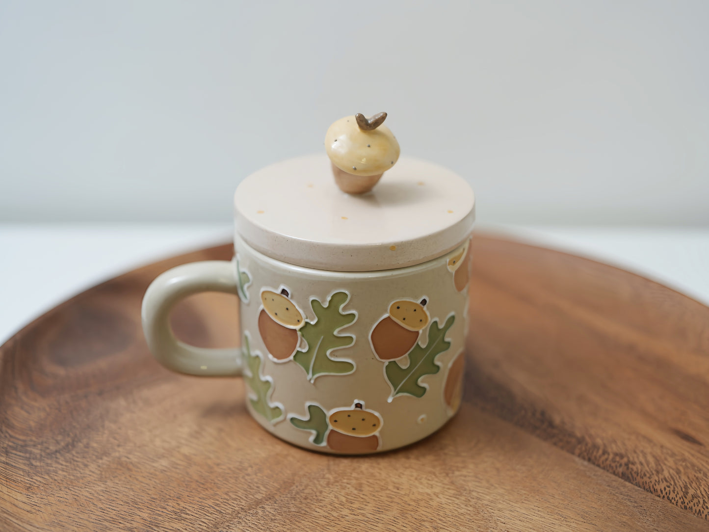 Acorn Lidded Mug