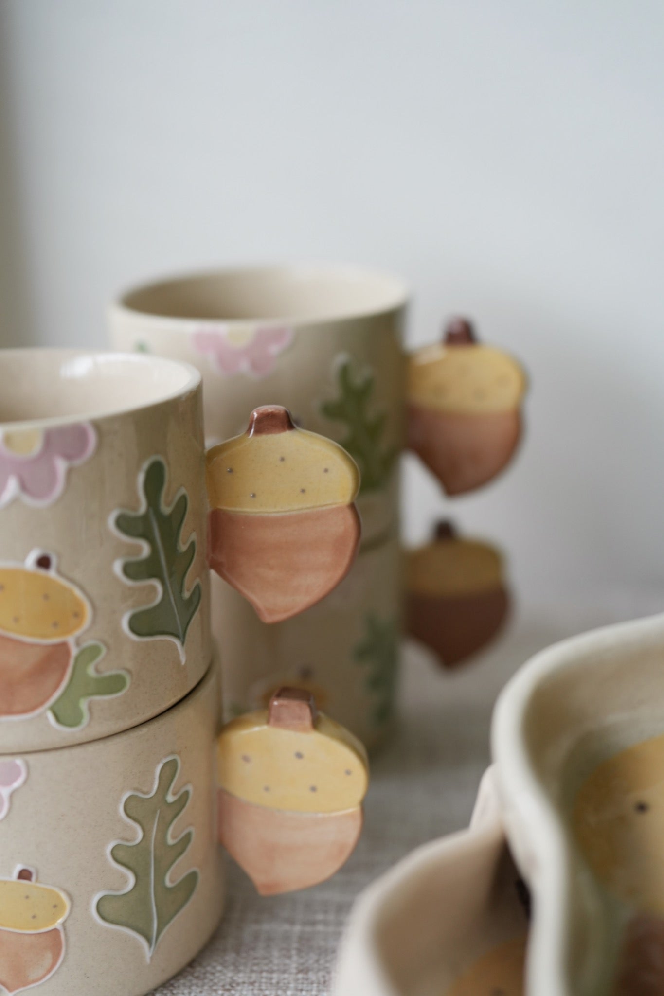 Mug à anse en forme de gland