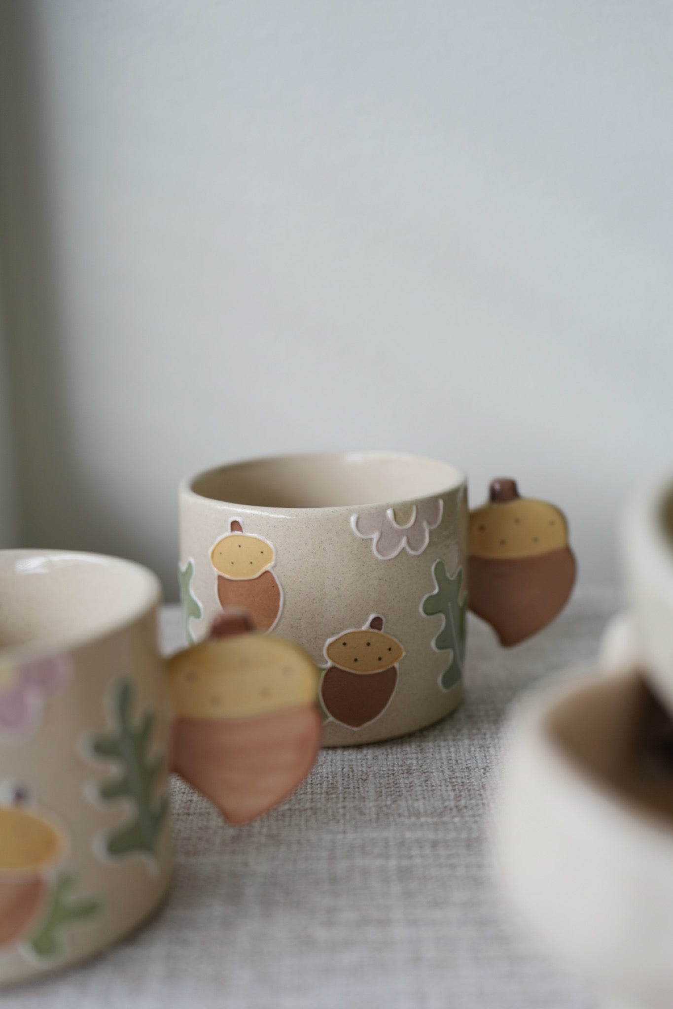 Mug à anse en forme de gland