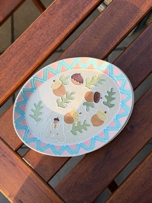 Acorn Oval Plate