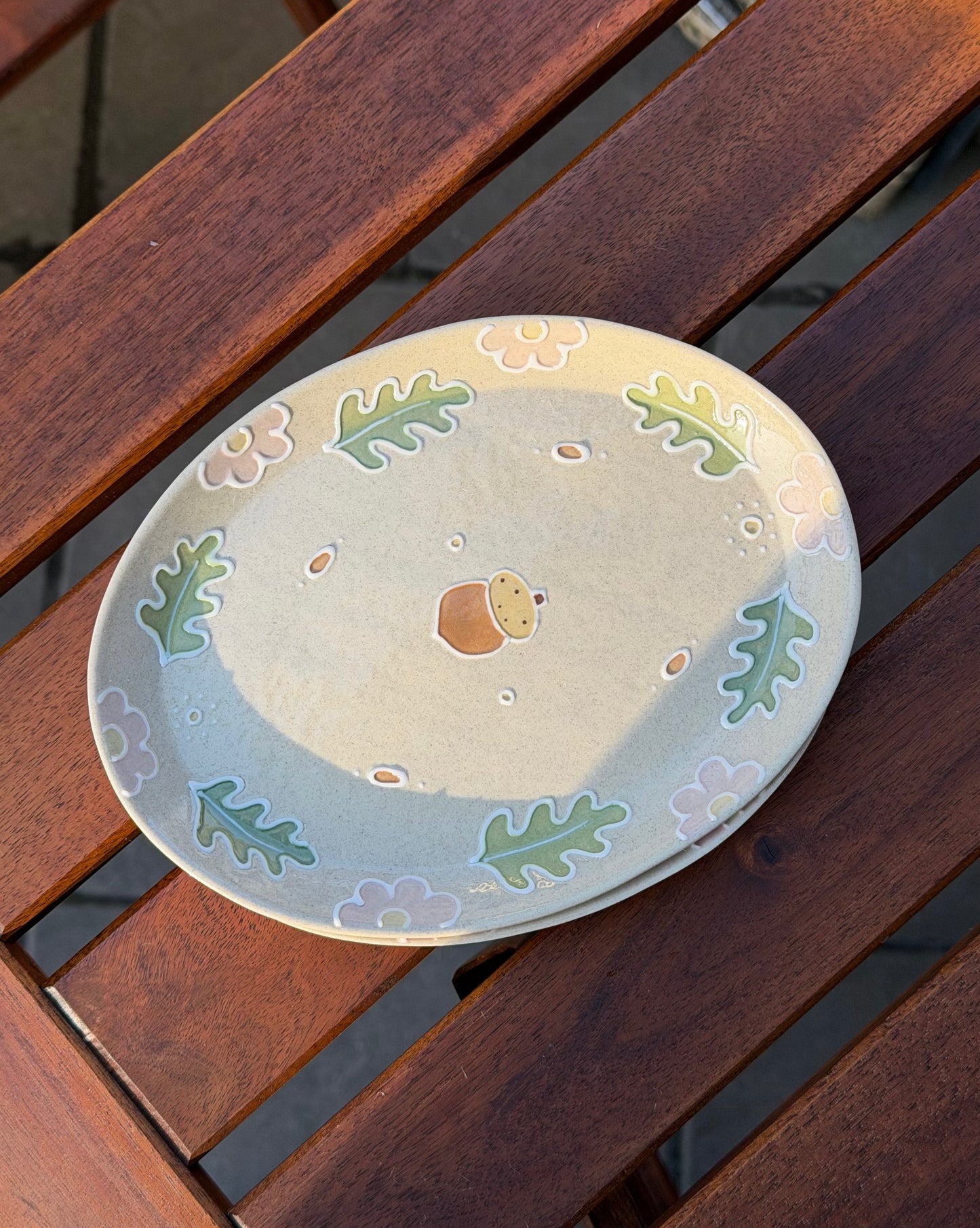 Acorn Oval Plate