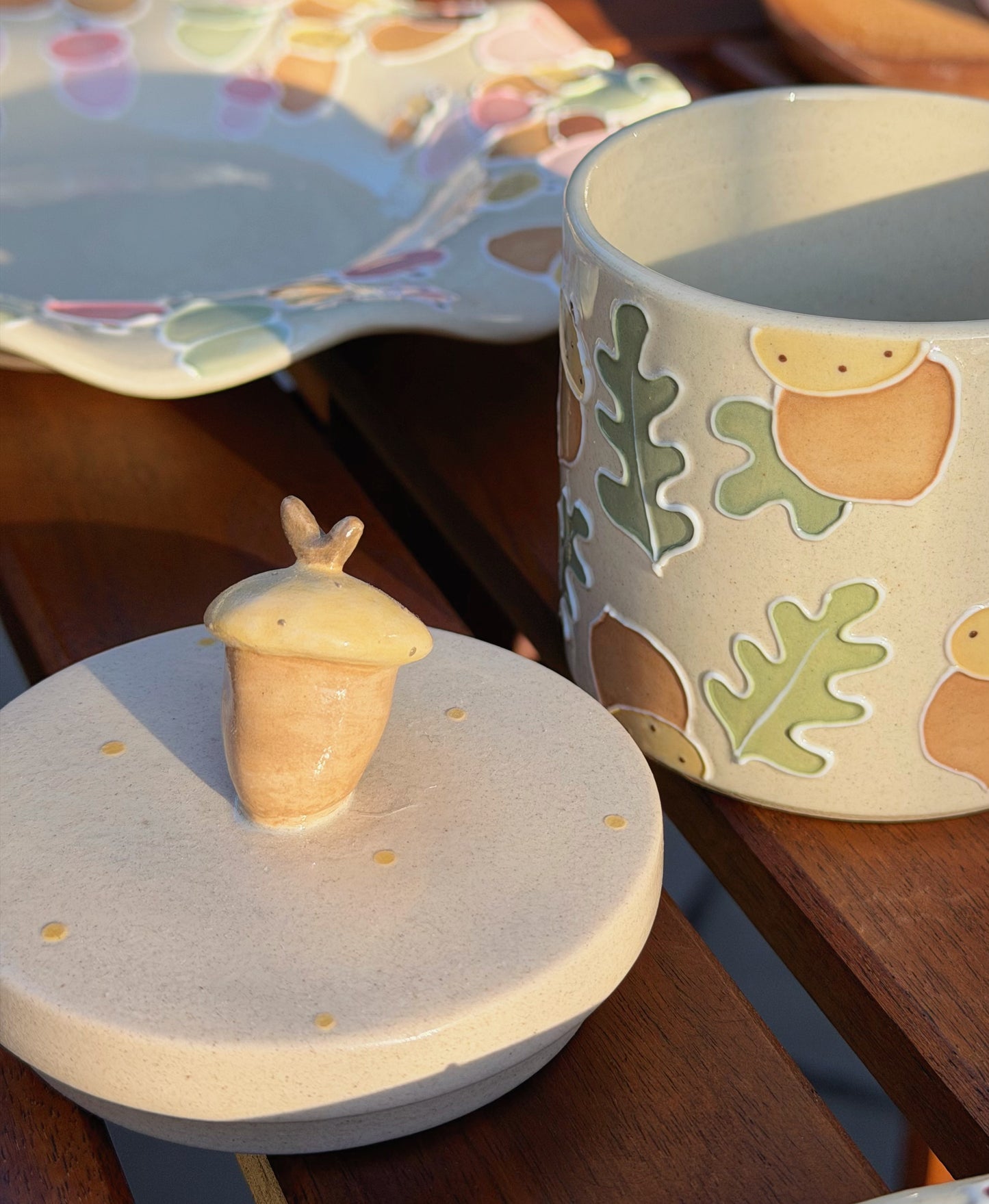 Acorn Lidded Mug